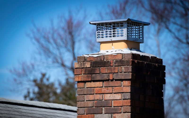 chimney cap installed prevent rodent entry